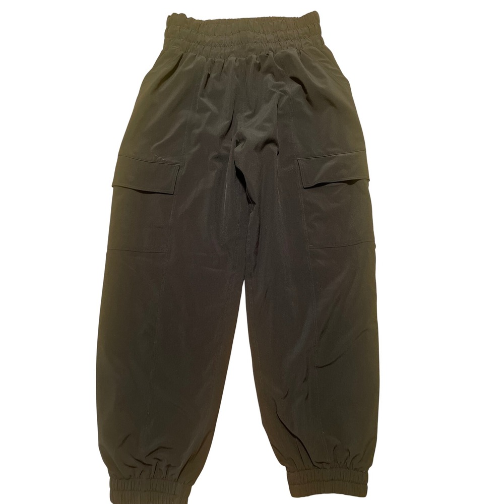 Athleta Girl Cargo Pants‎ Joggers Elastic Waist Pockets Black Size M 8-10